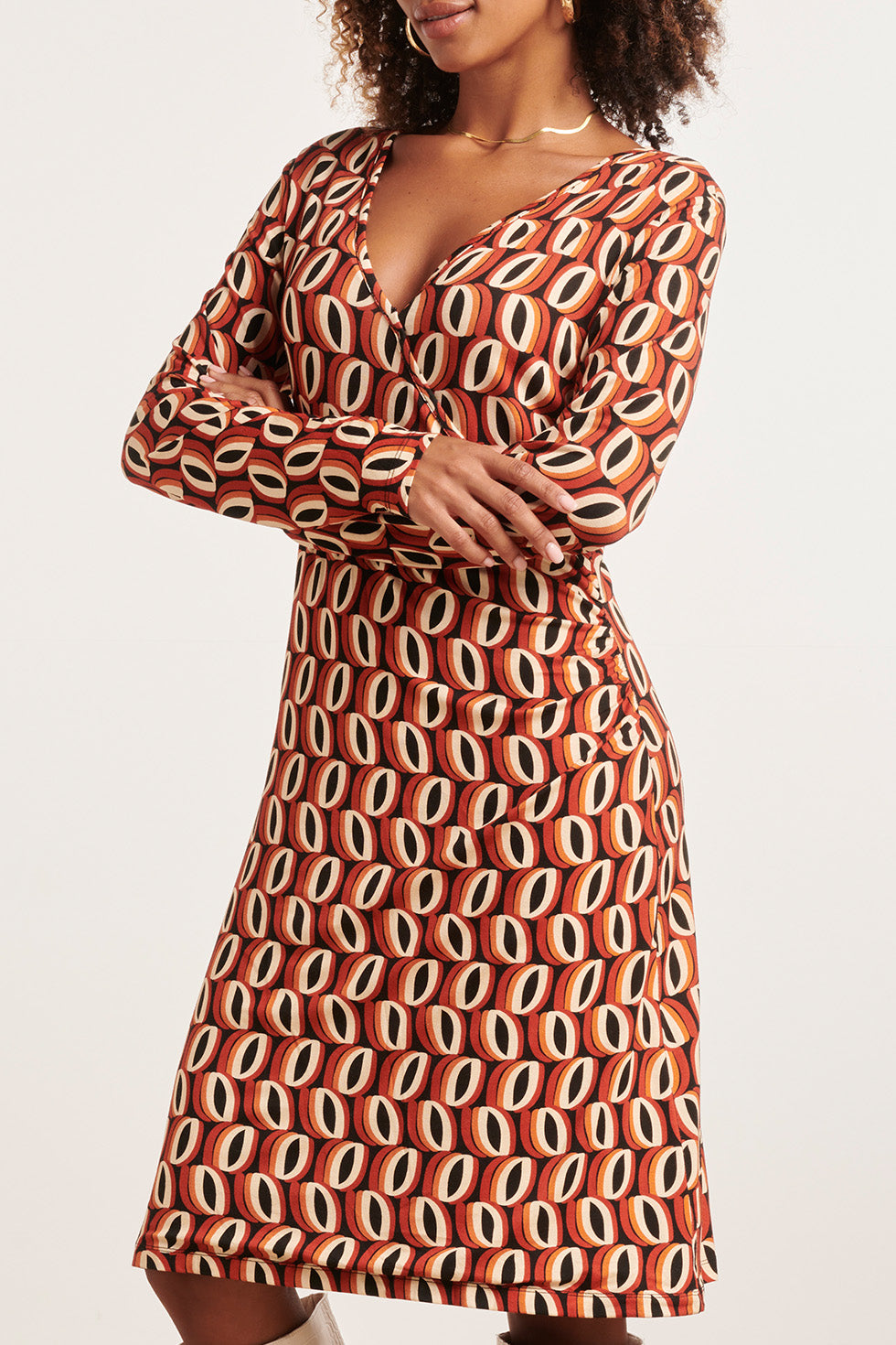 23859 Damesjurk Met Tribaalpatroon | Muticolour