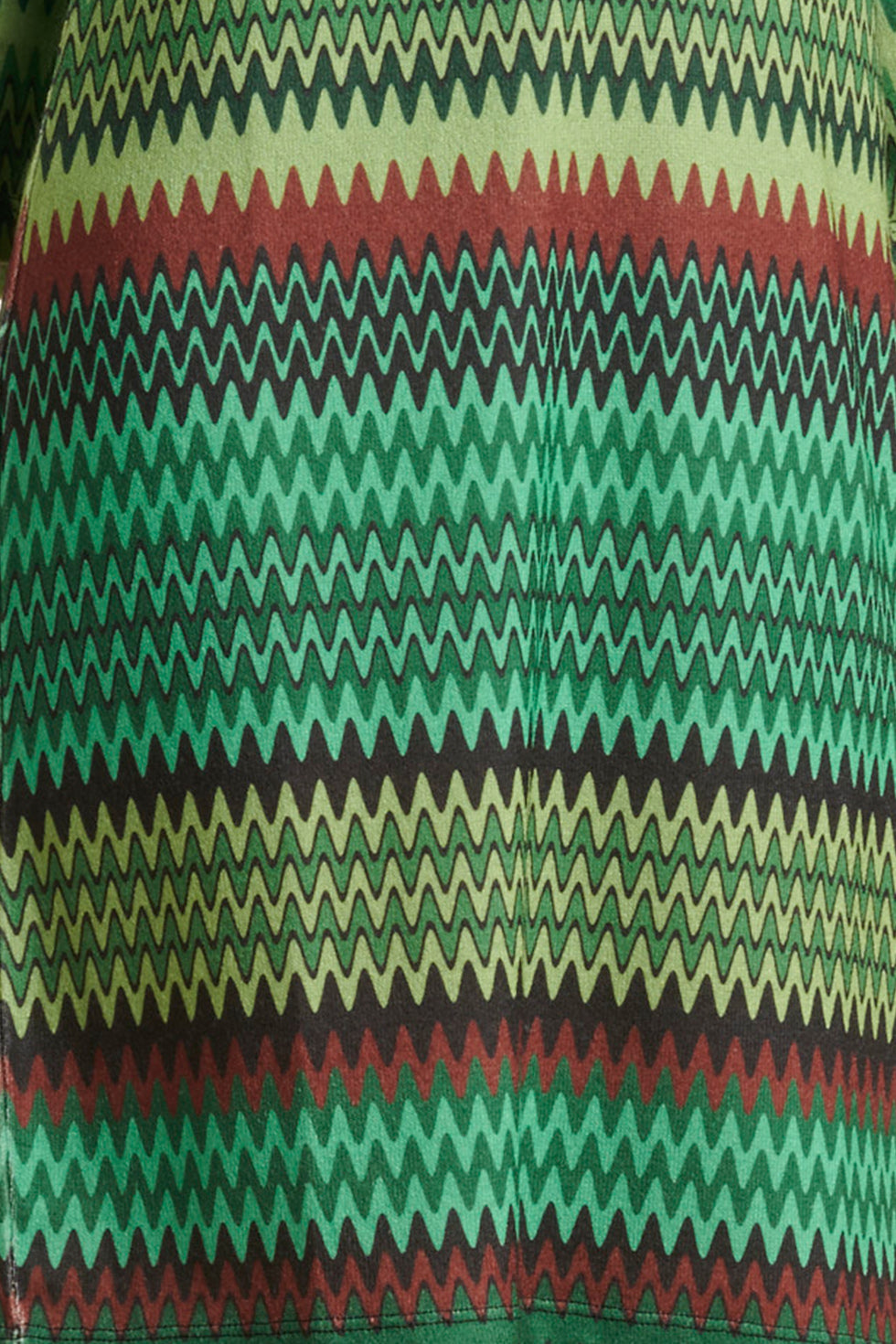 23896-530-998 Groene Multicolor Zigzag Jurk