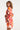 24000 Floral Retro Print V-Neck Jurk Met Riem | Pink - Muticolour