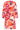 24000 Floral Retro Print V-Neck Jurk Met Riem | Pink - Muticolour
