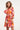 24000 Floral Retro Print V-Neck Jurk Met Riem | Pink - Muticolour