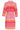 24002 Retro Print Shirtjurk Met Riemframbozentonen | Pink - Muticolour