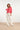 24007 Bloemen Barok Losvallende Top Met Ballonmouwen | Pink - Red
