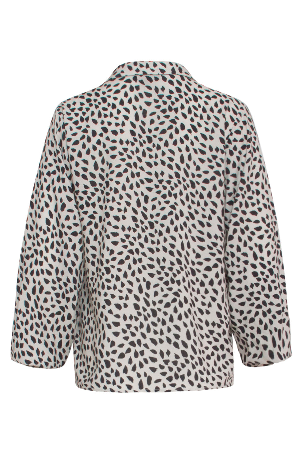 24029 V-Hals Top Met Kraag | Sand-Black