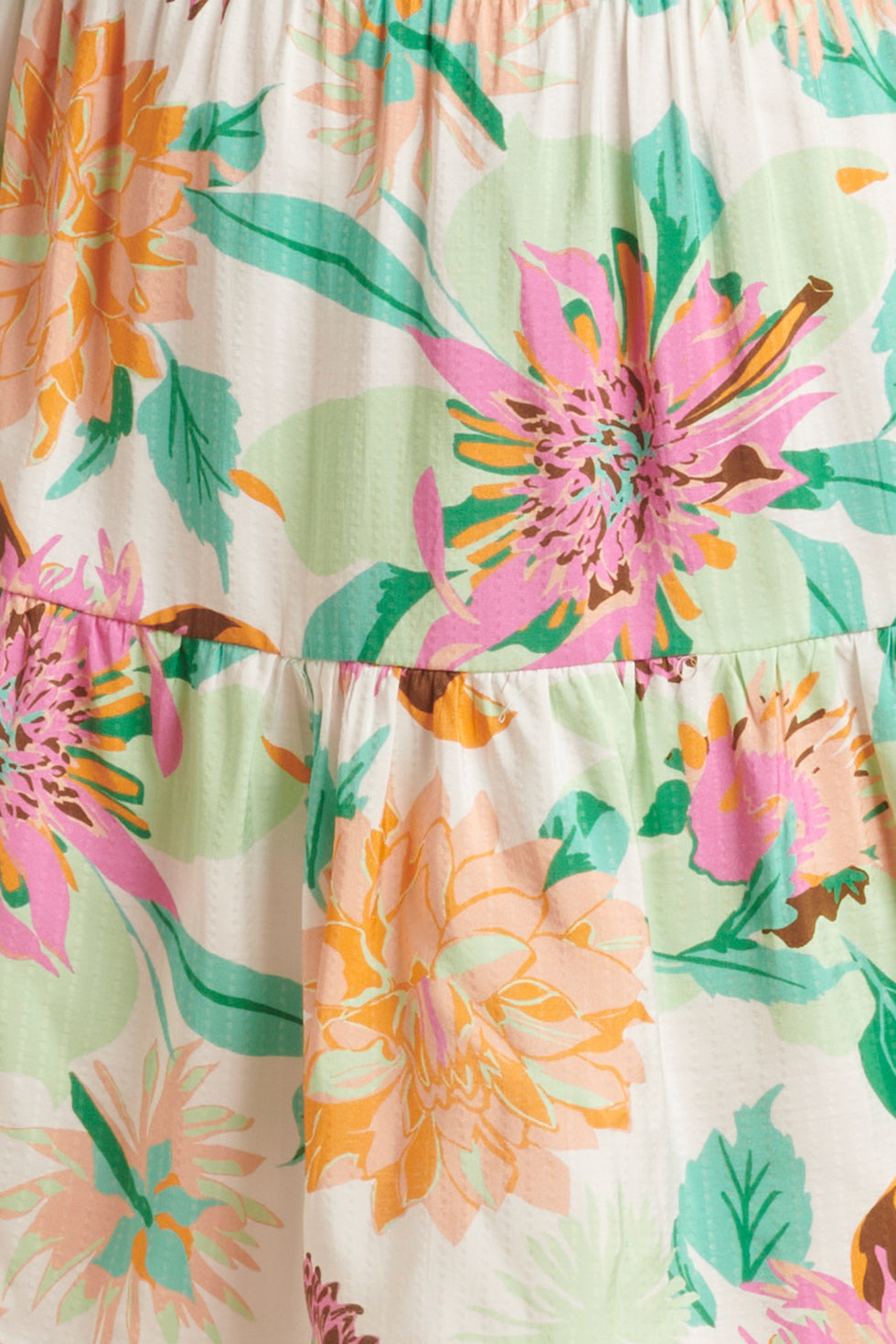 24041 Bloemenprint Jurk | Off-White-Multicolour