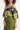 24046 Diep V-Hals Zomerse Top | Black - Muticolour