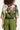 24046 Diep V-Hals Zomerse Top | Black - Muticolour