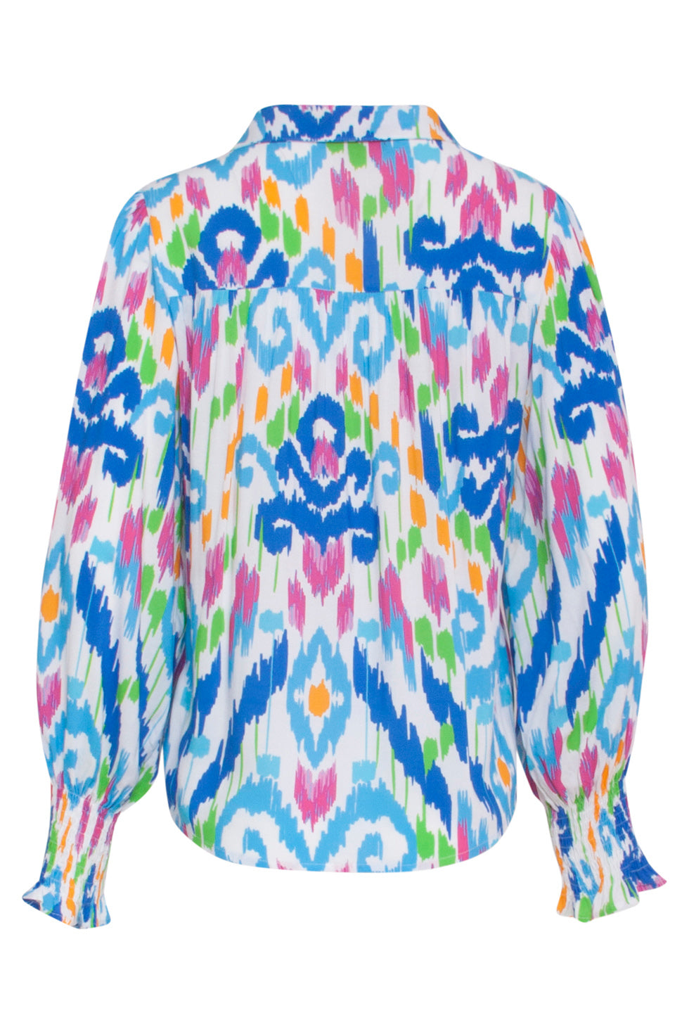 24050 Tribal Print Blouse | White - Muticolour