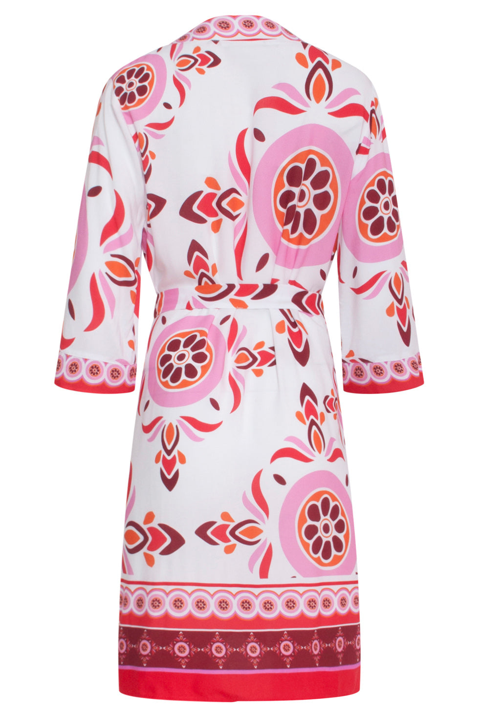 24054 Kimono Met Ornamentprint | White - Muticolour