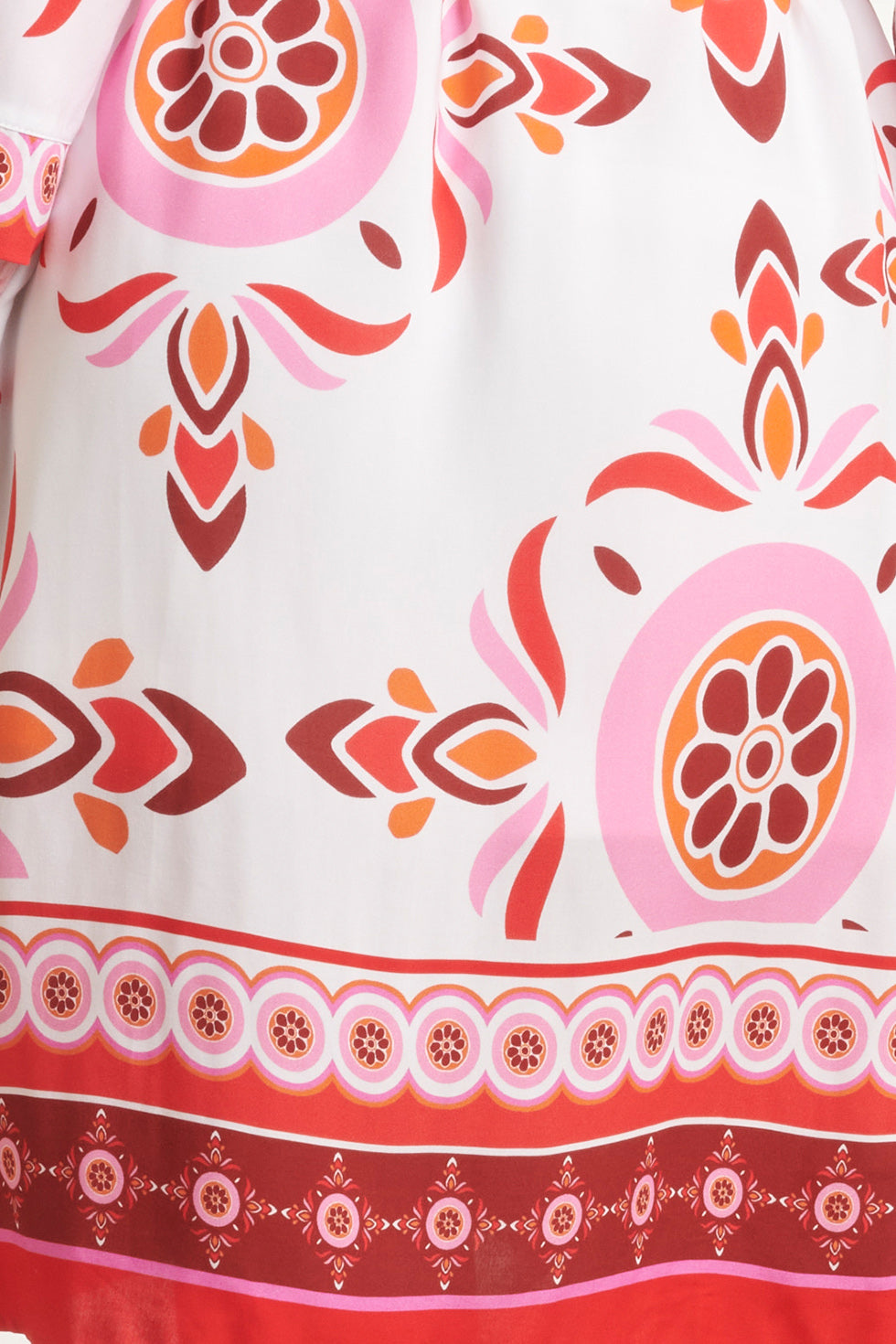 24054 Kimono Met Ornamentprint | White - Muticolour