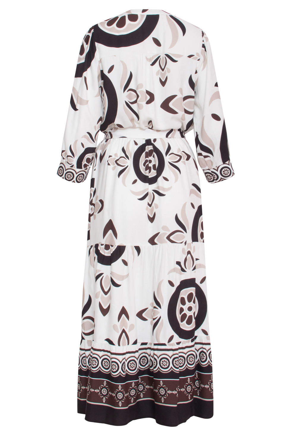 24055 Maxi Jurk Met Diepe V-Hals | White-Sand