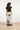 24056 Lang Flowy Broek Met Ornamentprint | White - Sand
