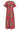 24059 Fuchsia Midi Jurk Met Jungle Print | Fuchsia - Muticolour