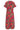 24059 Fuchsia Midi Jurk Met Jungle Print | Fuchsia - Muticolour