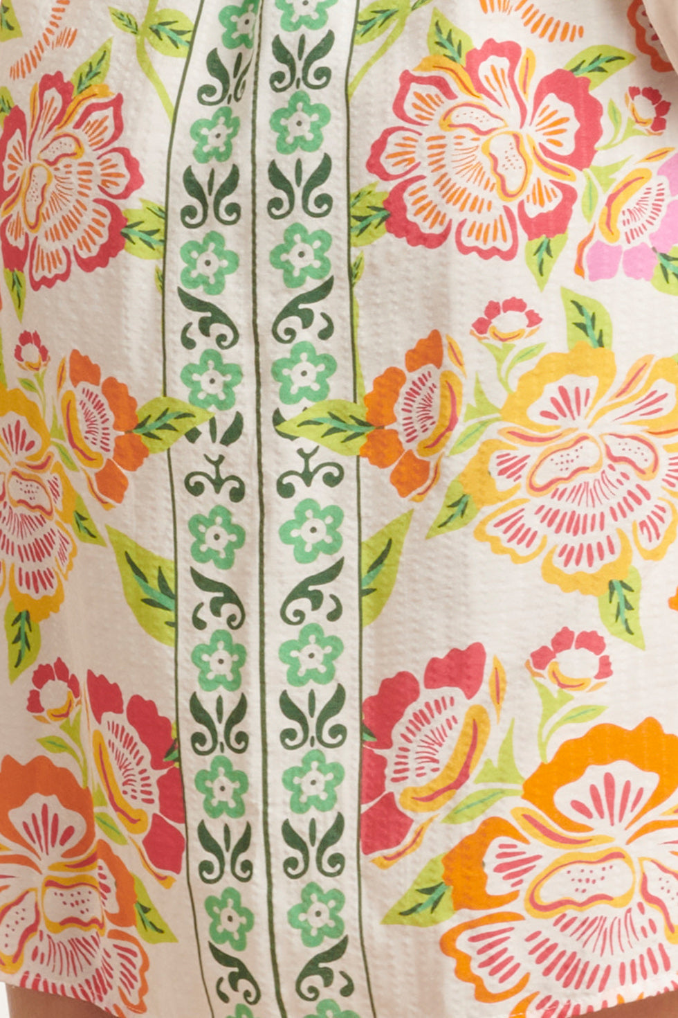 24062 Korte Zomerjurk Met Levendige Bloemenpatroon | White - Muticolour