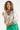 24076 Te Top Met Paisley Borduurwerk | White - Green