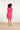 24087 Losvallende Linnen Jurk Met V-Halsriemfuchsia | Fuchsia