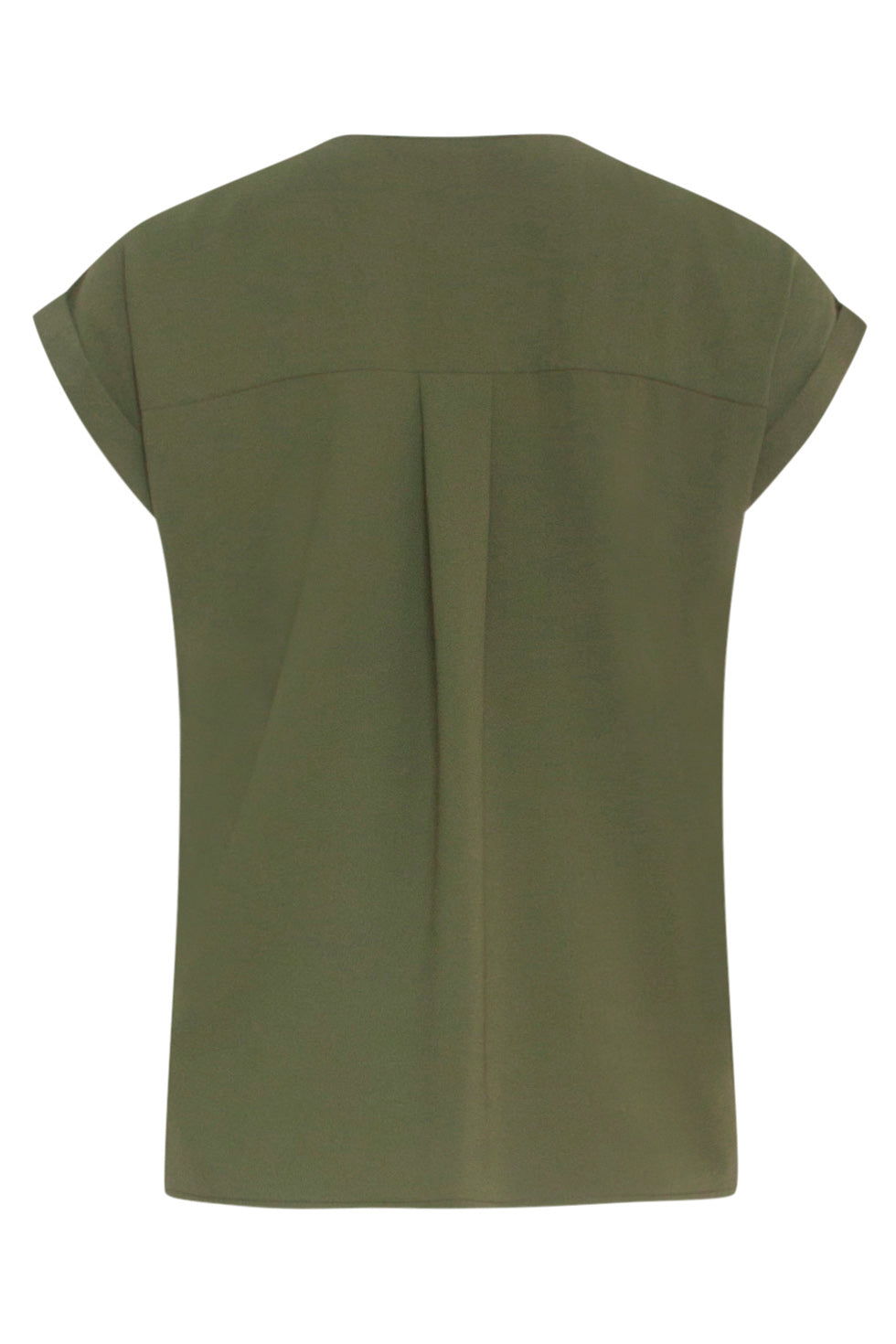 24089 Eenvoudige Losvallende Elegante Topwarm Mos | Army Green