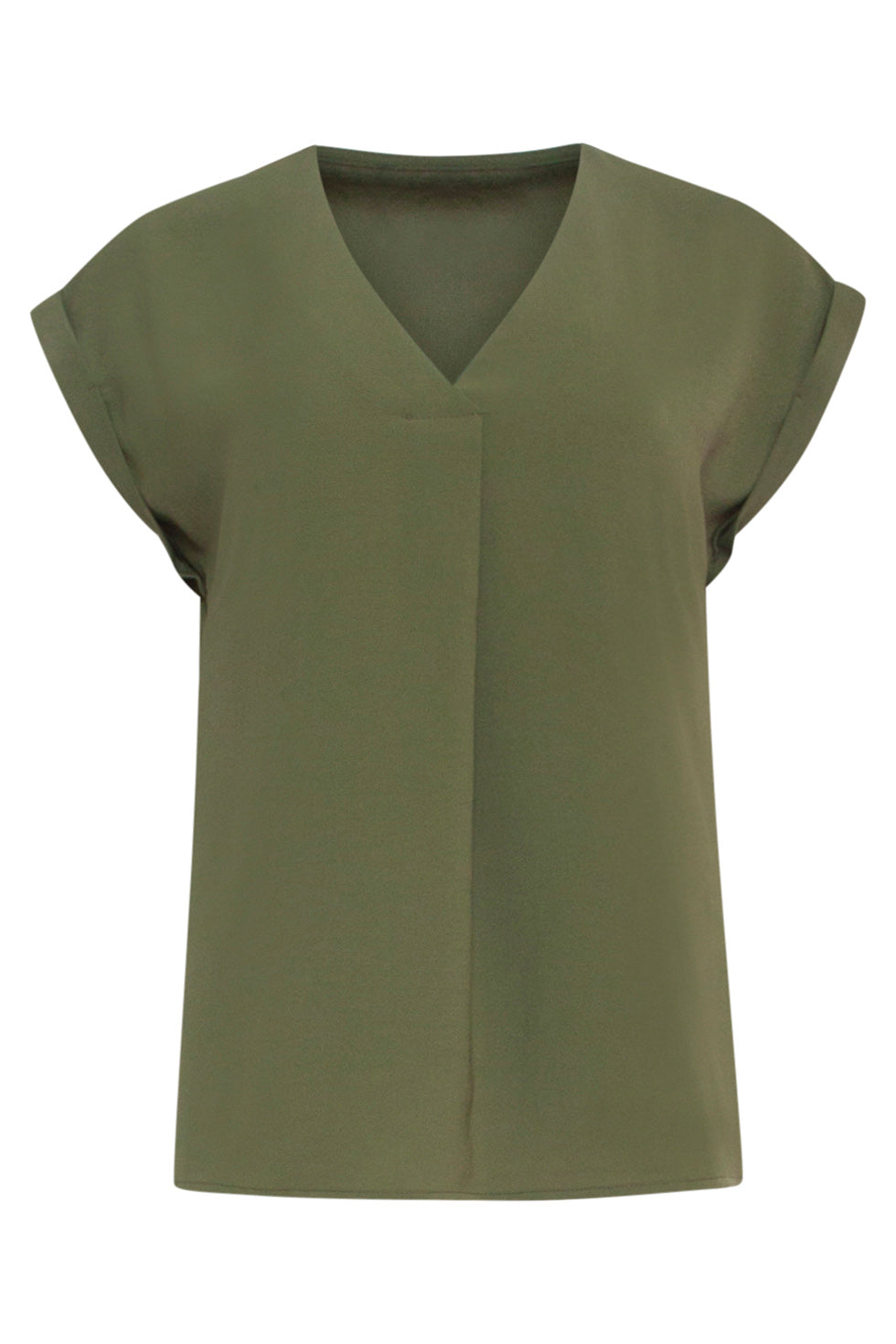 24089 Eenvoudige Losvallende Elegante Topwarm Mos | Army