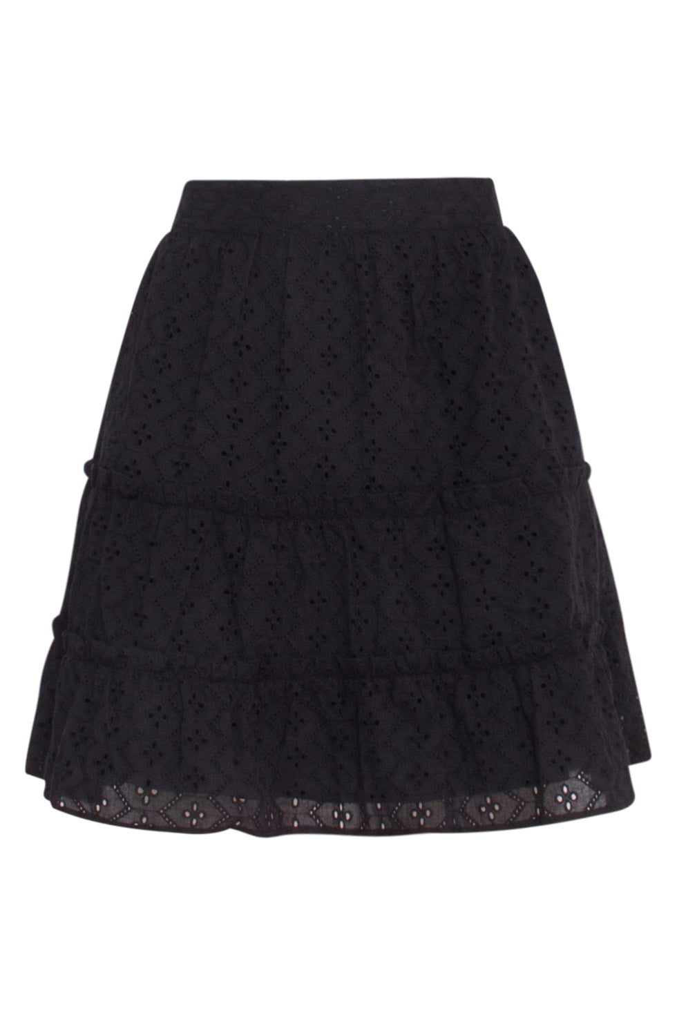 24098 E Brie Anglaise Korte Rok | Black