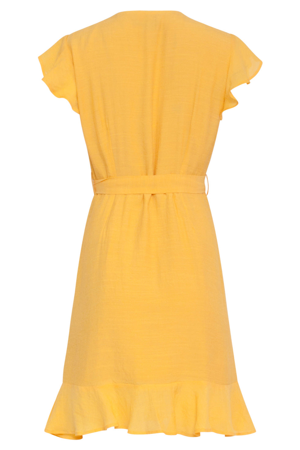 24099 Fitted Wrap Jurk Warm | Yellow