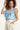24109 Bloemen Brie Anglaise Zomer Top Met Ruches Hemels | White - Blue