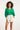 24112 Bloemen Geborduurde Top Emerald | Green