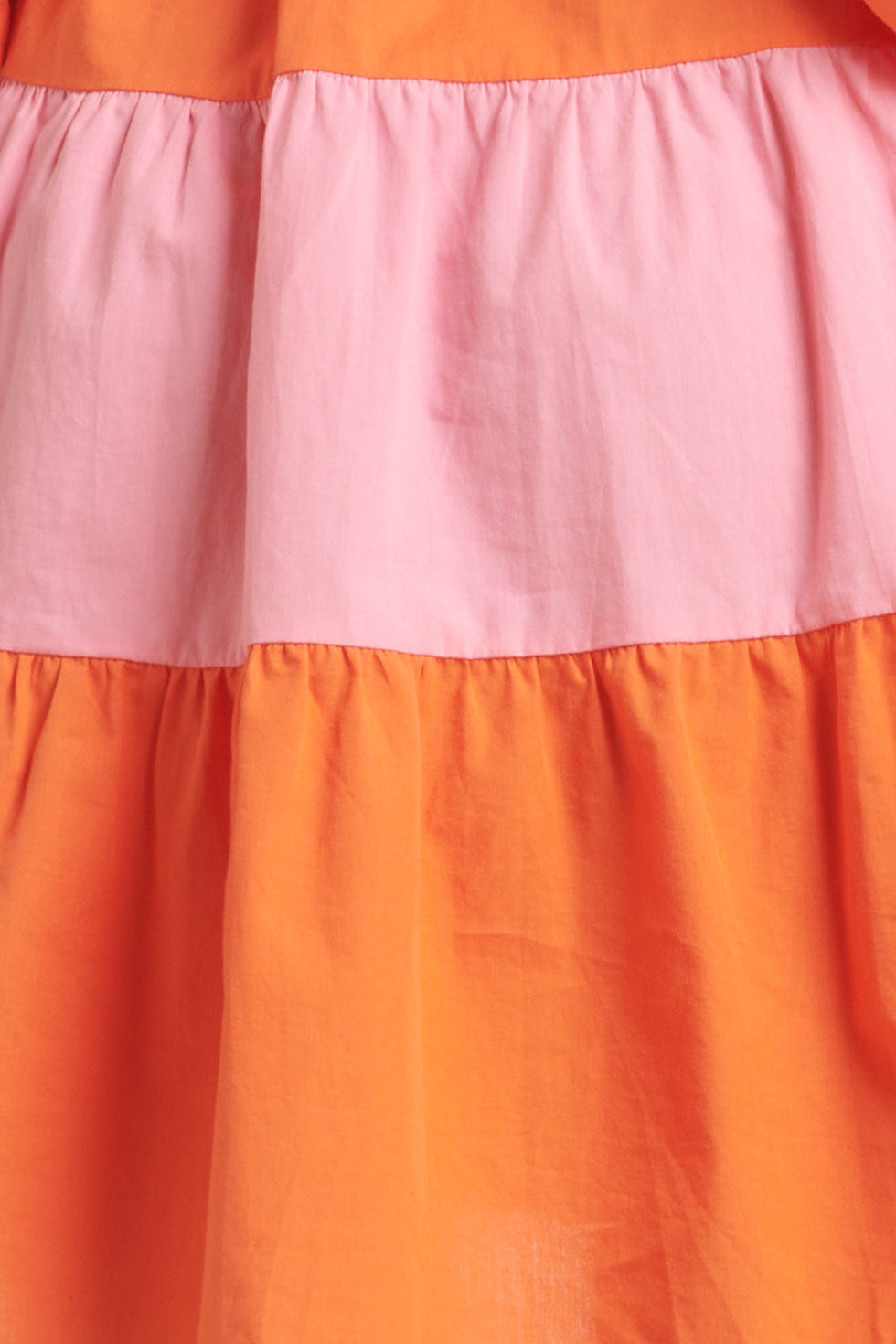 24113 Rijke Blokjes Jurk | Pink-Orange