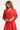 24115 Jurk Met 3d Bloemenpatroon | Red