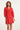24115 Jurk Met 3d Bloemenpatroon | Red