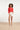 24116 Top Met 3d Bloemenpatroon | Red