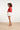 24116 Top Met 3d Bloemenpatroon | Red