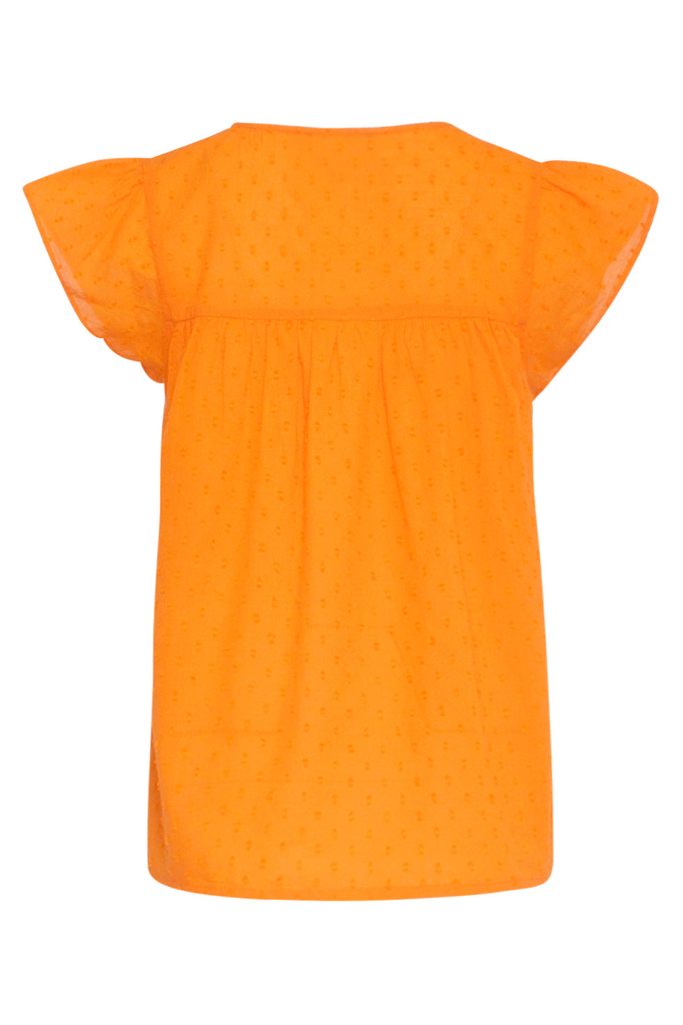 24127 Vrolijke Korte Mouwen Top | Orange-Fuchsia