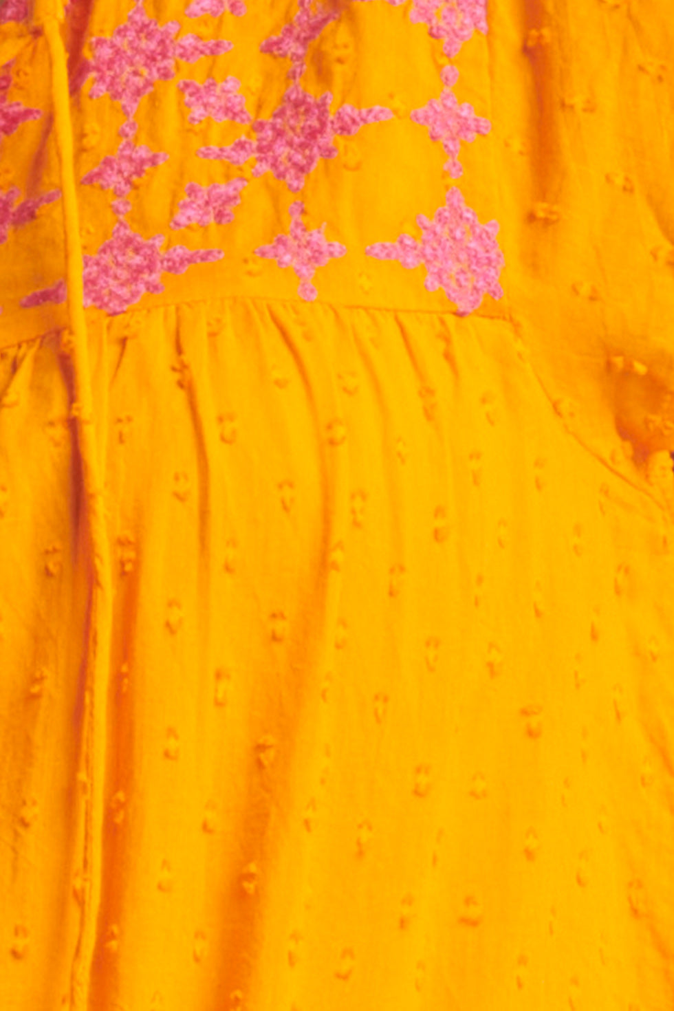24128 Vrolijke Korte Mouwen Jurk | Orange-Fuchsia