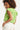 24134 Fel Top Met Bladerprint | Off White - Green