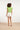 24134 Fel Top Met Bladerprint | Off White - Green