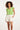 24134 Fel Top Met Bladerprint | Off White - Green