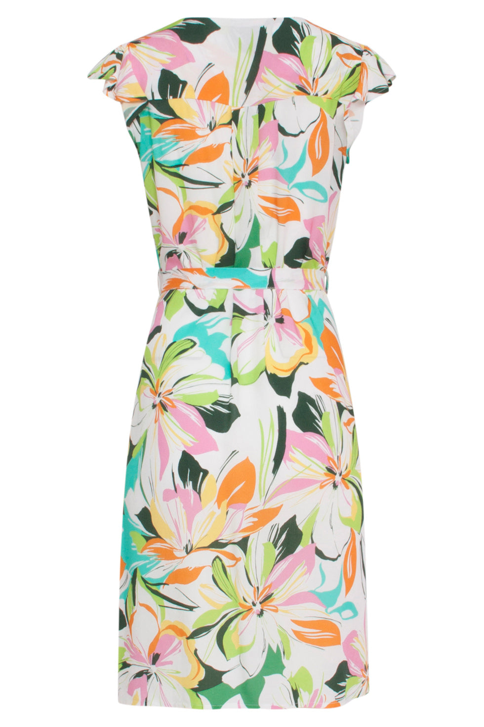 24148 Zomerjurk Met BloemEnprintlevendige en | Off White - Muticolour