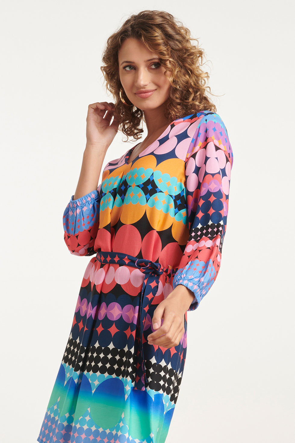 24152 Zomerjurk Met Grafische Print | Muticolour