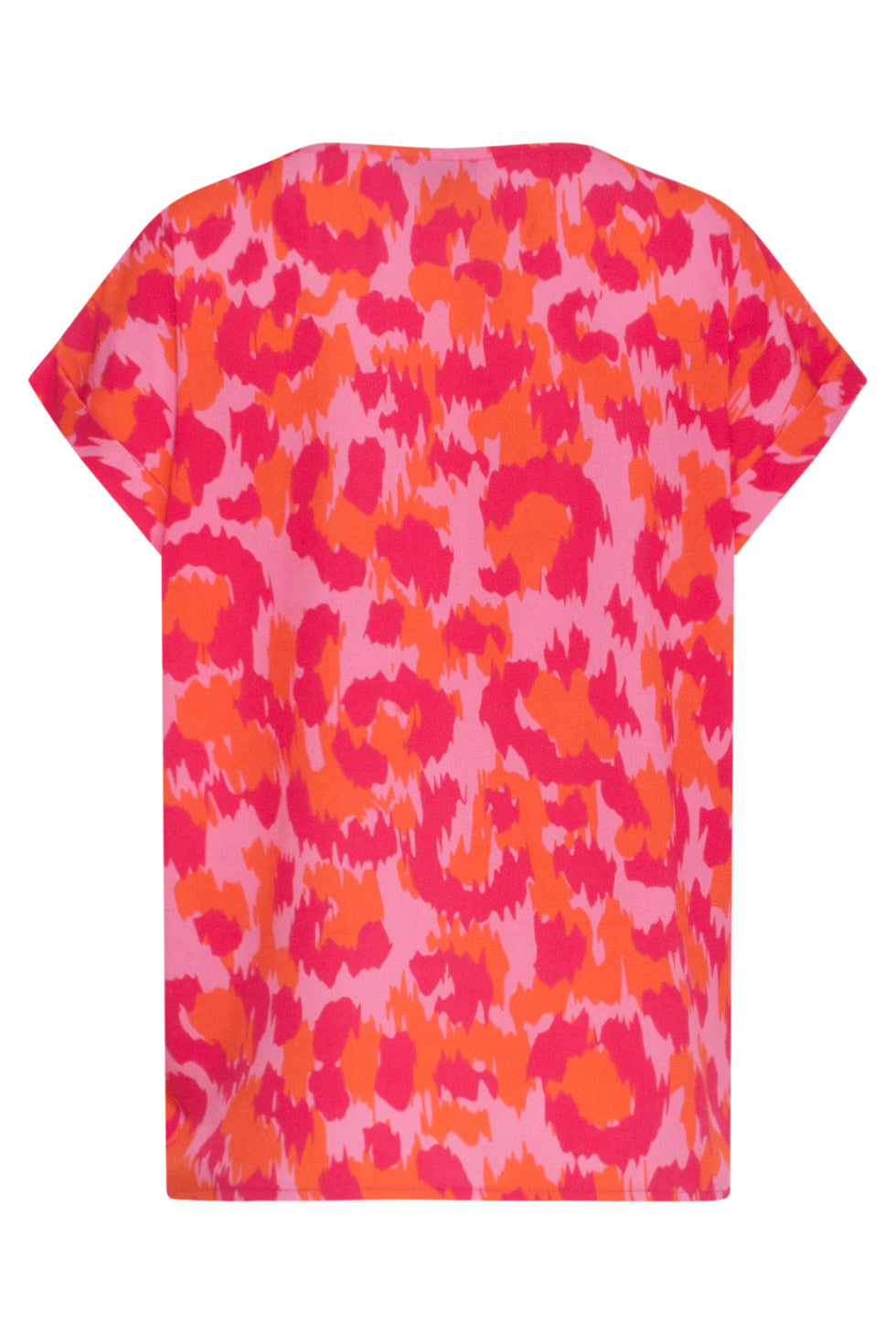 24162 Top Met Gedurfd Cheetah Patroonfuchsia | Pink - Muticolour