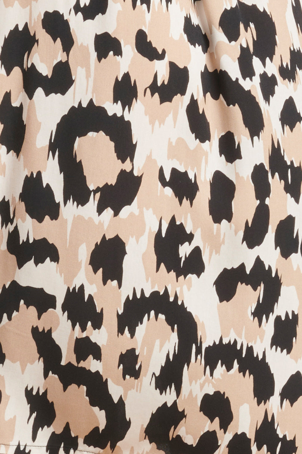 24163 Klassieke Jurk Met Gedurfd Cheeta Patroon | Off White - Black