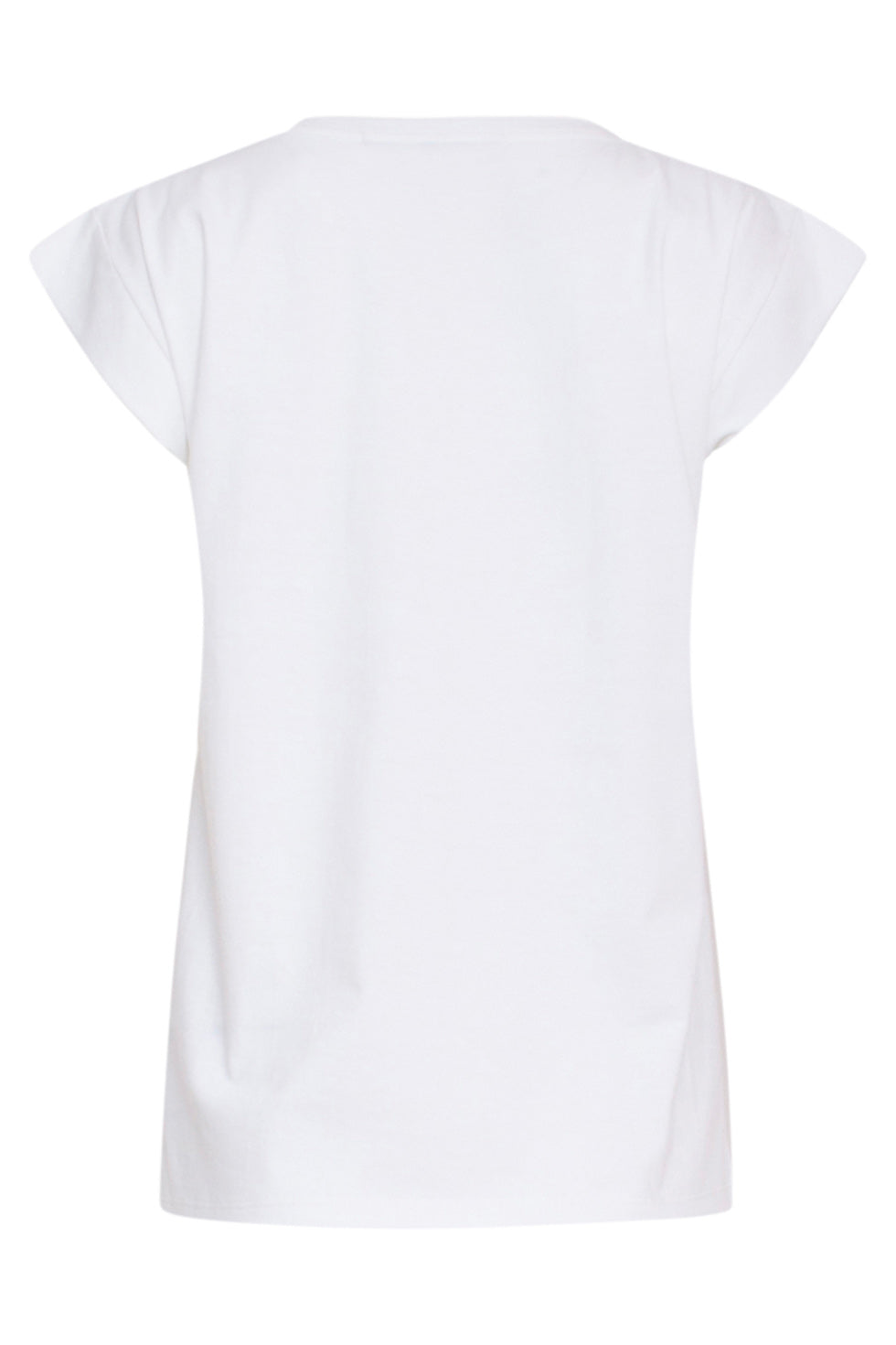 24174 Moderne Te Top Met Korte Mouwenbloemenborduursel Bloom | White - Muticolour