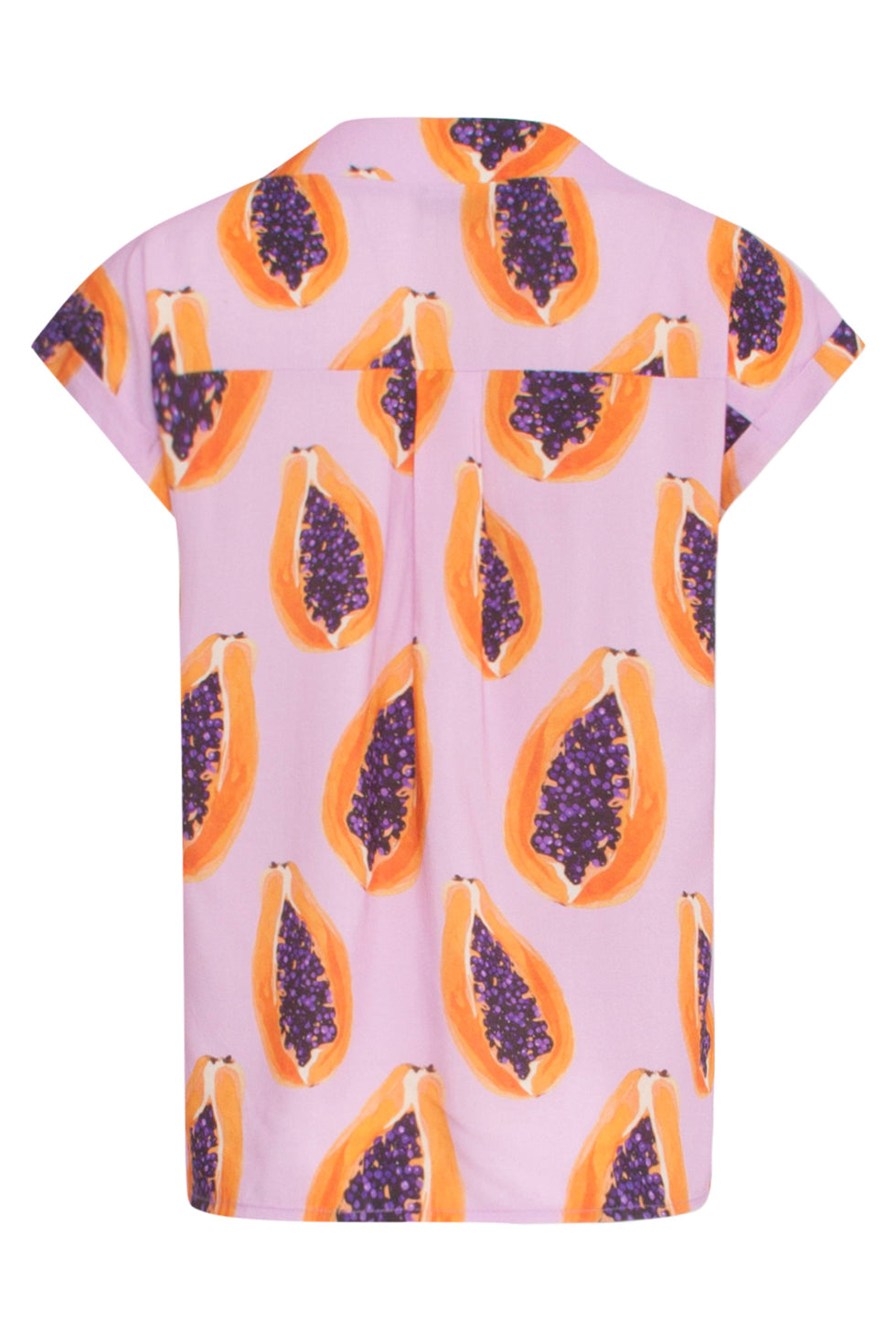 24328 Lilae Papaya Print Top | Lilac - Muticolour