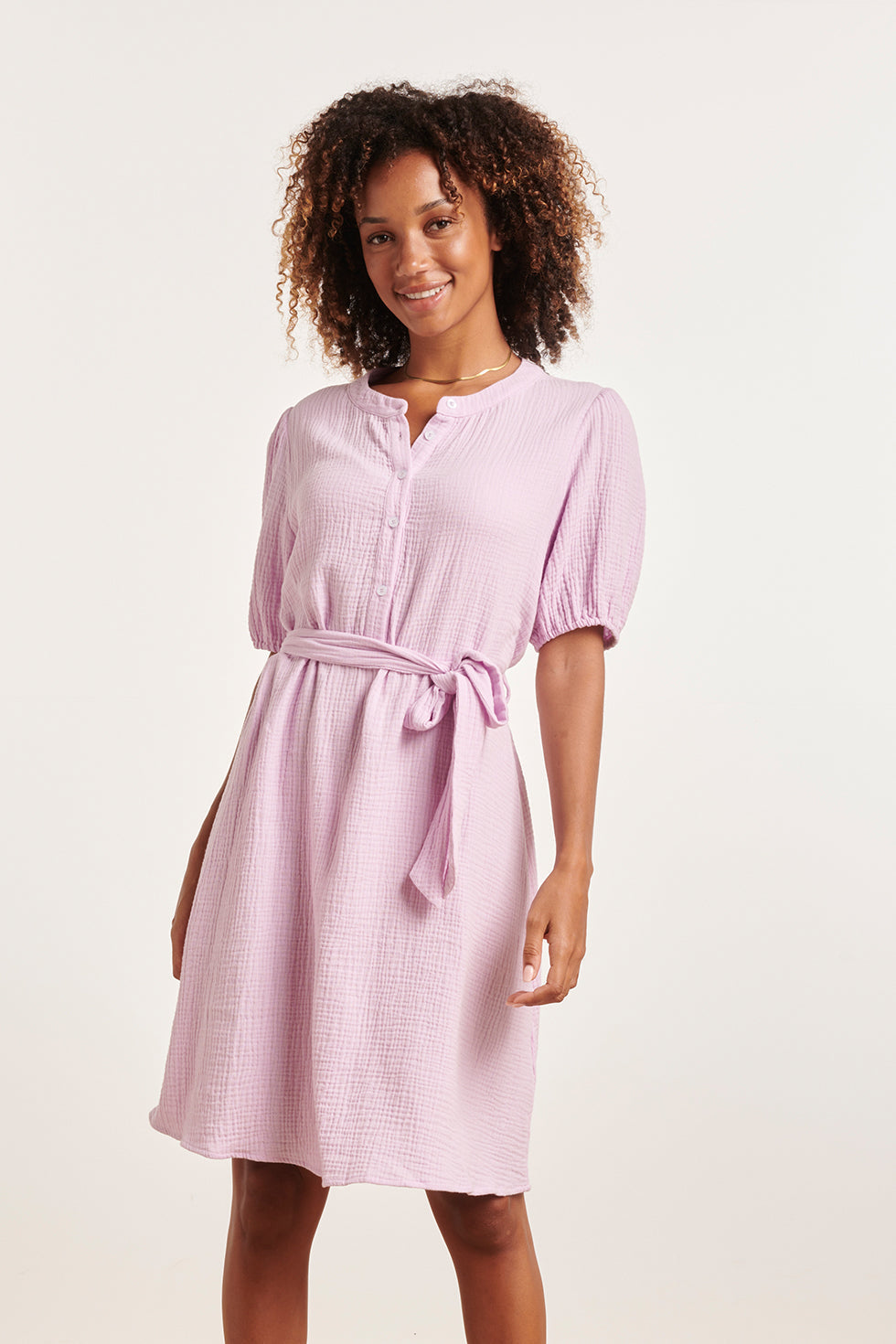 24350 Stijlvol Lila Korte Jurk | Lilac