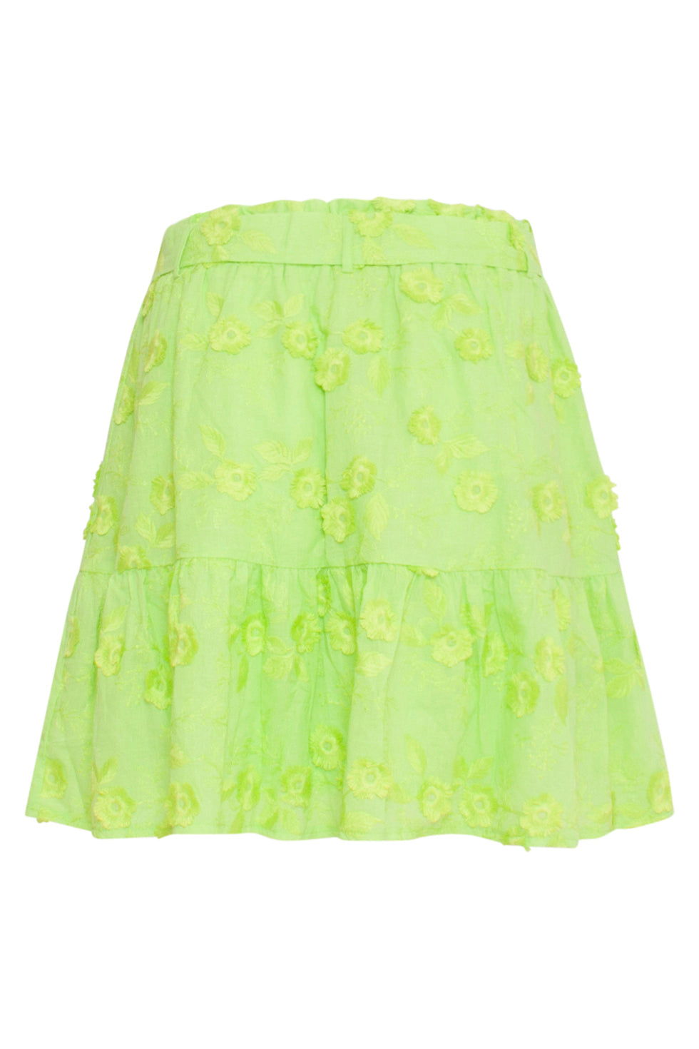 24355 Rok Met 3D Bloemenstructuur | Lime