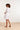 24357 Dames Te Korte Jurk Met Driekwart Mouwengehaakte Tapes | White