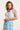 24359 Dames Korte Ruffle Mouw Baby Top | Light Blue