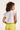 24359 Dames Korte Ruffle Mouw Te Top | White