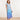 24360 Dames Maxi Te Jurk Met Ornamentaal Print | Off White - Blue