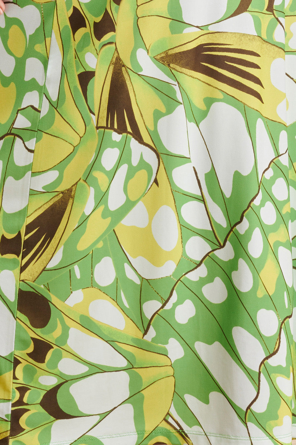 24368 Dames Maxi Jurk Met Allover Vlinder Print | Green-Multicolour